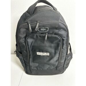 OGIO Business Laptop Padded Backpack Computer Work Black Polyglass Maple Logo